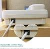 Extensión telefónica LanSenSu 50 pies, cable telefónico con conector RJ11 estándar y 2 acopladores en línea y 20 sujetacables, blanco (blanco, 50 pies) 6