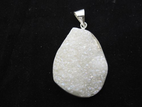 Agate Pendant Nature Druzy Agate Dyed Dark Multi-Color With Silver Bezel One Hook Set Of 3 Mixed Shape Mixed Color #TOP2