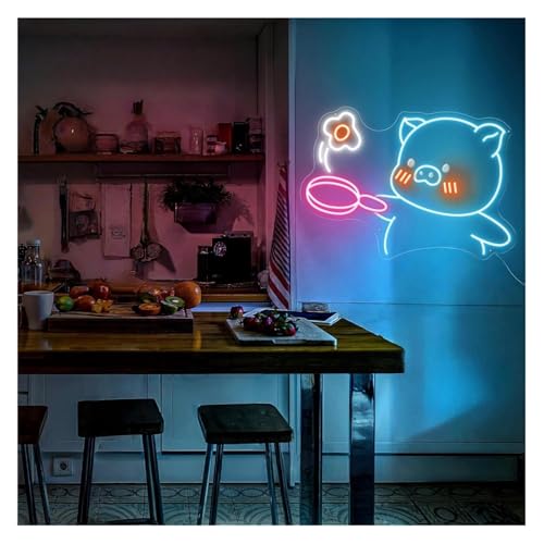 Néon œuf au plat APig à luminosité réglable grand format 48 cm x 53 cm