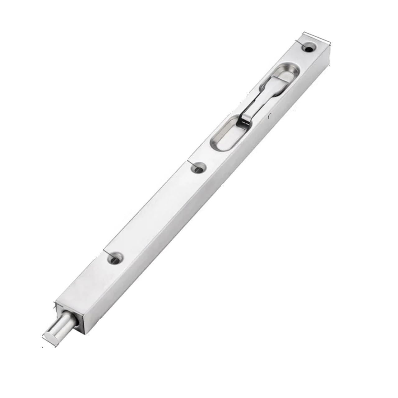Ayztantine Silvery-10Inch Door Flush Bolt Latch Lock Concealed Door 304 Stainless Steel Door Flush Bolt - Hidden Vertical Lock For Wooden, Main, Security & Double For Bedroom, Bathroom(Silvery-10Inch)