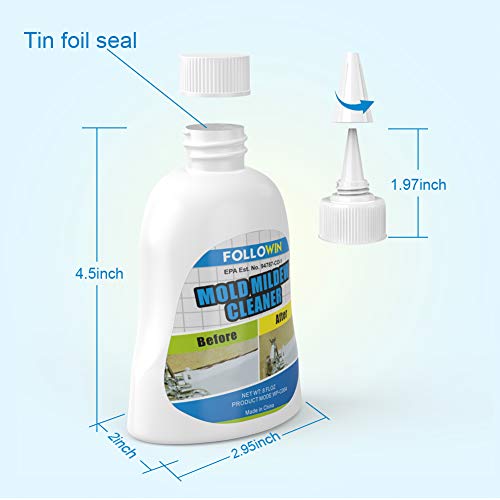 FOLLOWIN Mold and Mildew Stain Remover Gel Household Professional Instant Home Cleaner for Tiles Grout Sealant Bath Sinks Showers - Thumbnail 5
