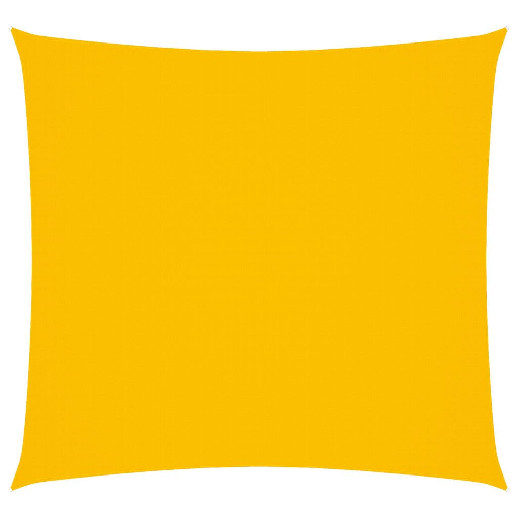 Voile d'ombrage carrée 4x4 m jaune en tissu Oxford imperméable pour aménagement extérieur