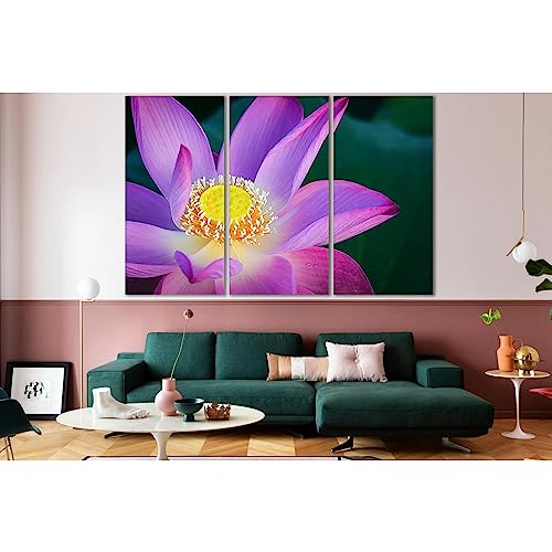 Toile fleur de lotus 140x90cm pour une ambiance zen et elegante dans votre chambre adulte - 2