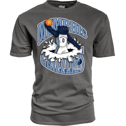 Memphis Grizzlies NBA Officially Licensed T-Shirt Ringspun Slam Mascot Black, Medium