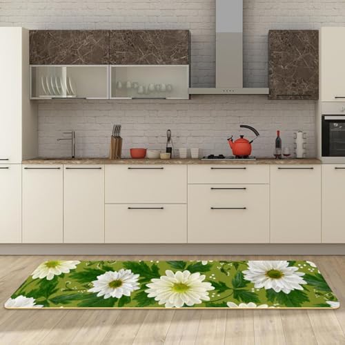 Tapete de cocina de 2 piezas que evita resbalones con base lavable 3