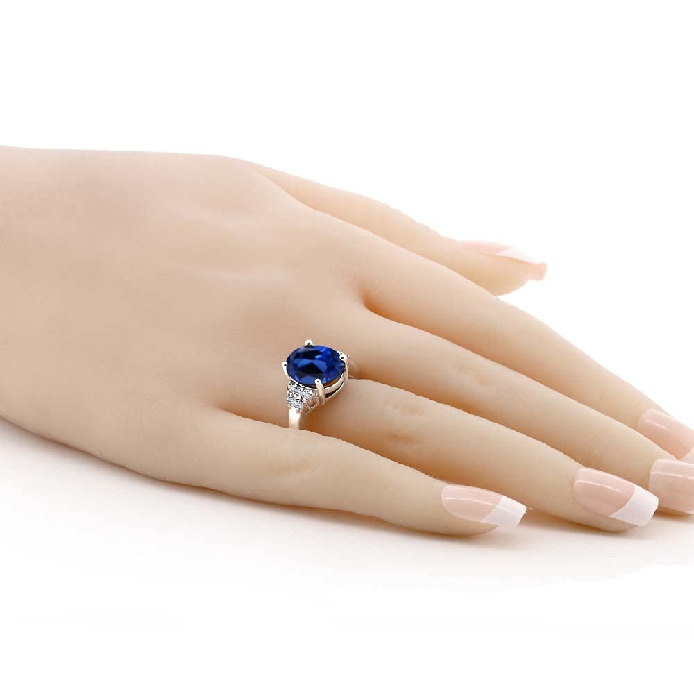 blanceです。シンセティックブルーサファイア☆シルバーフィルドリング他 Amazon | [Gem Stone King] 6.53カラット シンセティック