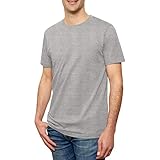 Organic Signatures Crewneck 100% Certified Organic Cotton, Soft Shirts for Men (Large, Heather Grey)