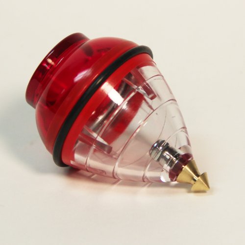 Spintastics Blizzard Twin Ball Bearing Spin Top - Clear with Red Spintastics Blizzard Twin Ball Bearing Spin Top - Clear with Red