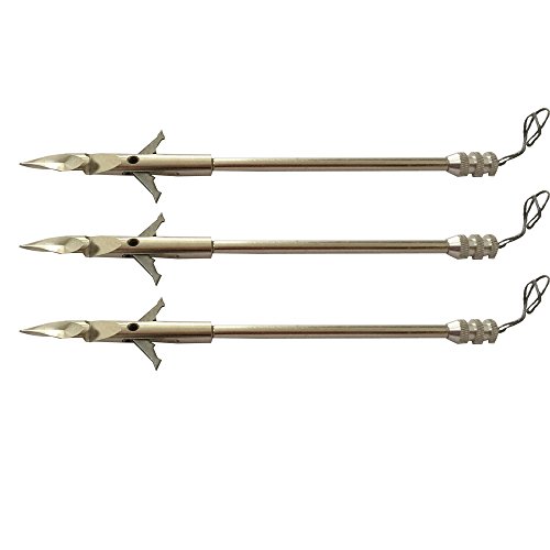 Jiexi Hwyp 6.2" Stainless Steel Crossbow Slingshot Fishing Arrow Spiral Tip 2 Blades Pack Of 6 #TOP5
