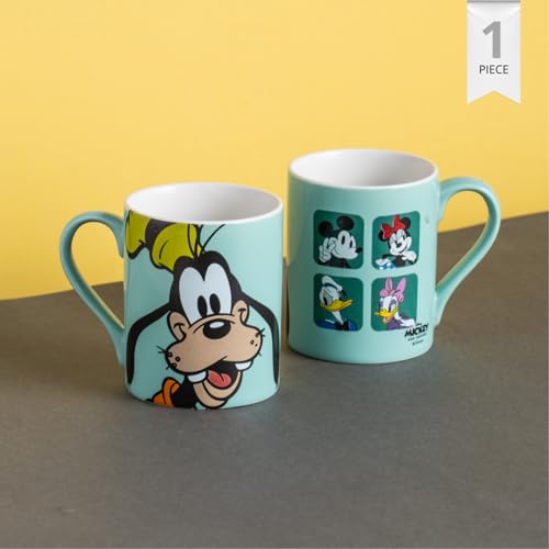 Image of Clay Craft - Official Disney Mugs : Goofy Print, Fine Ceramic Coffee Mug, 360 Ml |Cartoon Character Gift Mug for Kids & Adults | Microwave & Dishwasher Safe