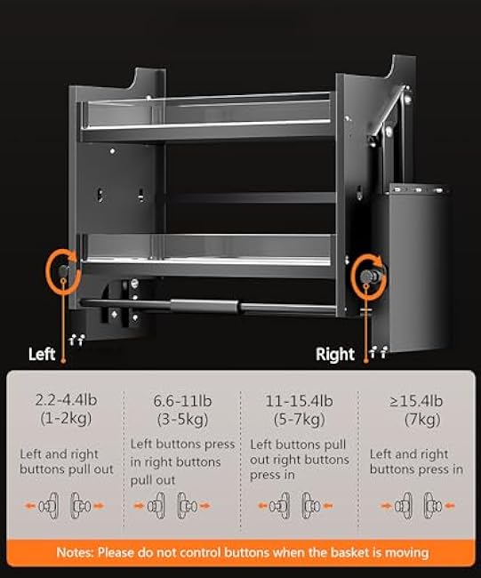 2-Tier Pull Down Shelf for Kitchen Upper Cabinet Adjustable, Heavy Duty Wall Mounted Sliding Under Shelf, Ideal Spice and Dishes Pull Out Cabinet Storage Shelf (26)-INMNEud6