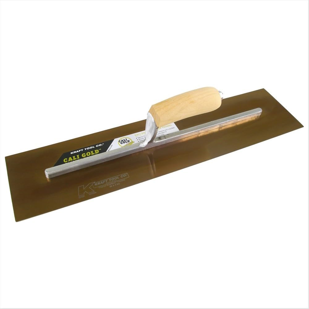 24" x 5" Gold SS Plaster Trowel w/Low Profile Wood Hdl