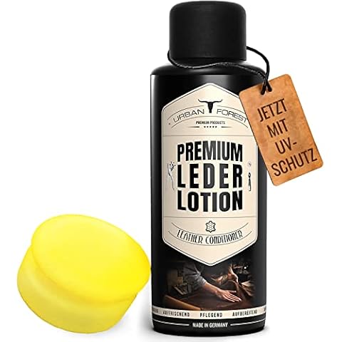 Lederpflege Sofa Couch Glattleder Vorteilsgröße 500 ml I Pflegemittel für Ledersofa I Lederlotion für Ledercouch I Milde Lederpflege Leder Lotion inkl. Schwamm von URBAN Forest Cover