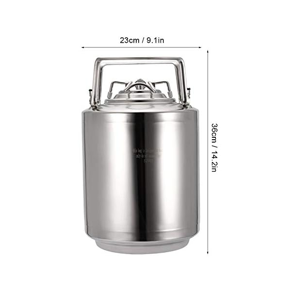 Sorand Beer Keg, 10L Stainless Steel Beer Keg Mini Household Beer Barrel Beverage Keg Home Beer Brewing Tools with Double Handle, for Coffee/Beer/Home Brewing/Cola, Corrosion-resistant - Image 8