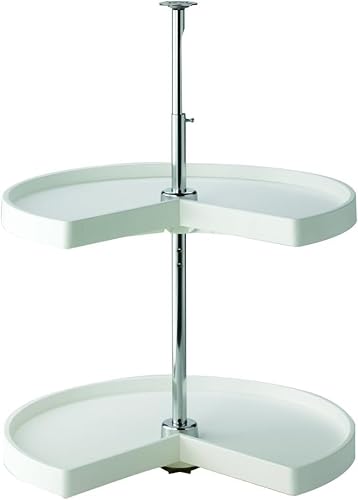 KV Lazy Susan Kidney Shaped 2 Polymer Shelves 24" (Set)