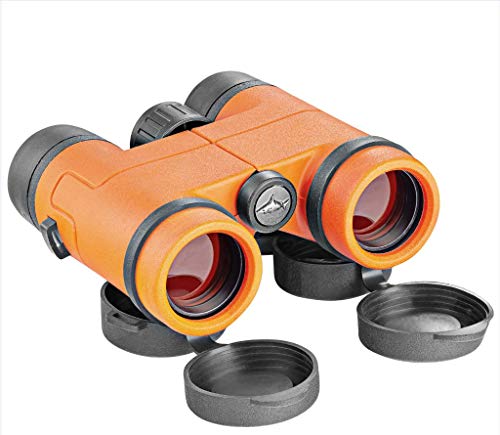 Best Compact Waterproof Shock Proof Binoculars for Kids- Toys Gift for 4-12 Year Old Boys and Girls (Orange)