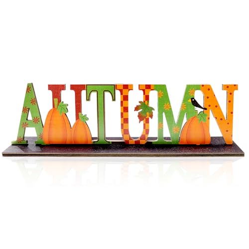 NECXON Decorazioni Autunnali, Decorazioni in Legno per Il Ringraziamento Decorazioni Autunnali Decorazioni da tavola per Il Ringraziamento Decorazioni Autunnali per la casa