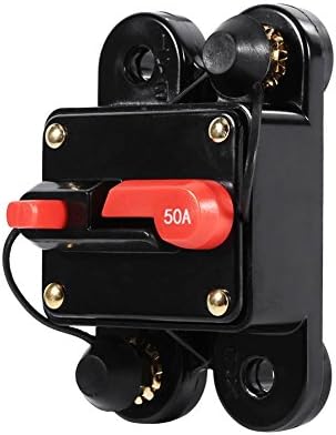 KIMISS Circuit Breaker Reset Fuseholder,50Amp -100Amp Circuit Breaker Car Boat Fuse Holder Waterproof 12-24V New(50A)