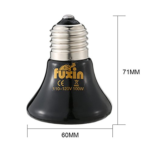 Andoer 110 V 100 W Mini lâmpada de aquecimento para animais de estimação E27 Emissor de cerâmica inf