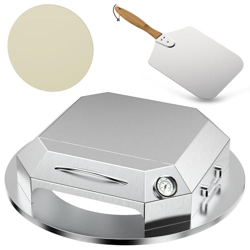 Onlyfire Stainless Steel Pizza Oven Kit for 22 Inch Charcoal Kettle Grilll - Outdoor Grill Top Pizza...