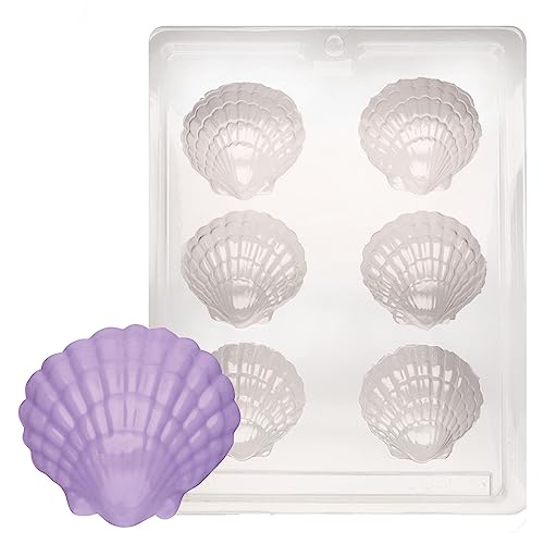 Cybrtrayd Fancy Shells Chocolate/Candy Mold with Exclusive Cybrtrayd Copyrighted Chocolate Molding Instructions