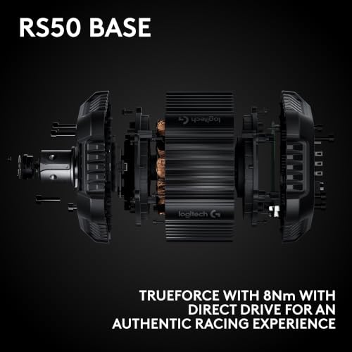 Image of Logitech G RS50 Racing Wheel, Hub, and Base for Xbox /PC: 8 Nm Direct Drive, 11 inch Wheel, 13 Buttons, Adjustable Paddle Shifters, TRUEFORCE Force Feedback Integration with Major Titles - Black