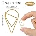 Thinp 300 Pcs Gold Teardrop Paper Clips, Bookmarks Paper Clips Stainless Steel Drop-Shaped Paperclips Decorative Mini Binder Clip for Memo Papers Photo Wedding Invitations Office Supplies