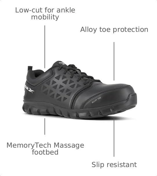 Image of Reebok Work Mens Sublite Cushion Electrical Alloy Toe Work /Duty - Black