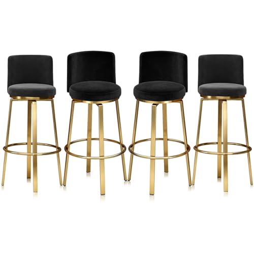 ��]�o�[�X�c�[�� 1/2/3/4 �Z�b�g�A�z����̃J�E���^�[�����X�c�[���A�w�ʋ����r�t���A360°��]�A�L�b�`���A�C�����h�_�C�j���O���[���p�~�b�h�Z���`�����[���_���`�F�A(Black 75cm,4 PCS)