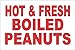 Hot and Fresh Boiled Peanuts 2x3 White Red Banner Sign