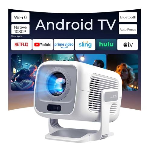 Mini Portable Smart Projector with WiFi 6 and Bluetooth 5.4,