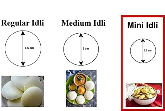 Image of Royal Stainless Steel 6 Mini Idli Plates | Mini Idli Stand | Mini Idli Maker 108 Idlies With Stand & Lifter, Silver