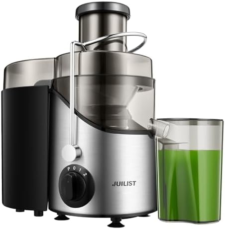 Juicer Machines, 600W Juicer Extractor with 3" Wide Mouth, Max Power 1200W, for Vegetable and Fruit with 3-Speed Setting, Easy to Clean