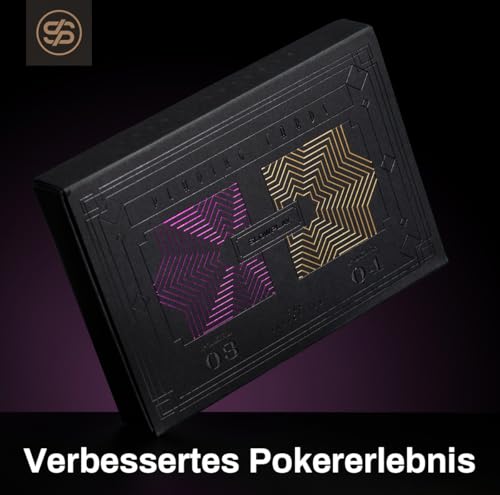 SLOWPLAY 100% Plastik Spielkarten Set, 2 Decks (Violet & Gold), Jumbo Index, Poker Format, überlegene Flexibilität und Haltbarkeit, Wasserfest & Waschbar, Professionelle Karten für Texas Hold’em Poker – Bild 7