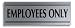 JP Signs - Employees Only Sign – 9 X 3 Inch Premium Business Signage on Durable Engraved Plates (Silver / Black) – Not a Sticker – Ideal for Office, Restaurant, Store – Highly Visible Elegant Design – High Quality Plastic Material – 20 Years Guarantee.