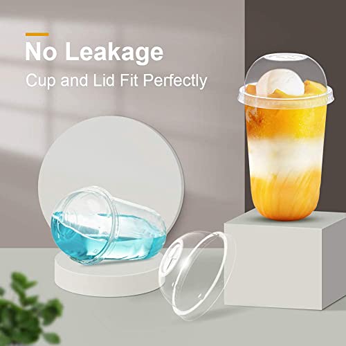 Otor 17Oz 50 Pack Clear Plastic Cups Disposable Cold Drink Polypropylene (Pp) Cups For Smoothies Parfaits Milkshakes #TOP6