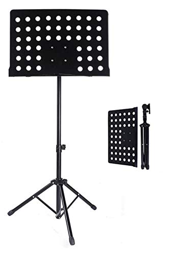 Techtest Notation Stand Lyrics Foldable Violin Music Sheet Holder Adjustable Orchestra Conductor Music Stand Light Weight For Travel Amazon In Musical Instruments