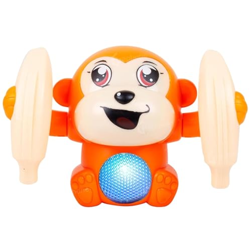 Image of GRAPHENE Dancing and Spinning Voice Control Monkey Toy with Light and Sound, Interactive Baby Toy with Crawling Feature, Cute Banana Monkey, for Kids for Music, Fun & Learnings