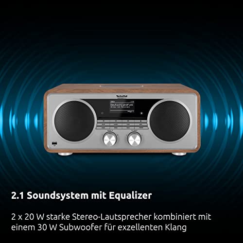 TechniSat DIGITRADIO 602 - Stereo Internetradio (DAB, FM, 70 watt 2.1-systeem met subwoofer, draadloze oplader, CD, USB… - Image 4