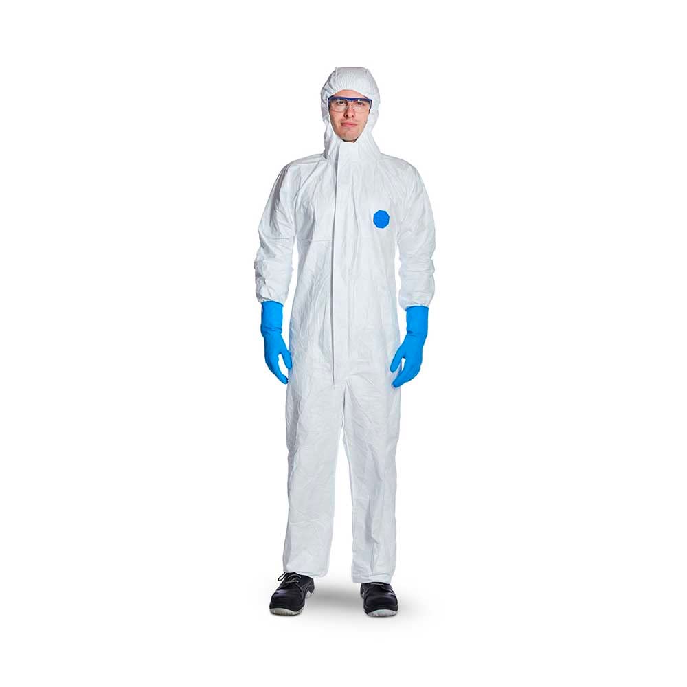 Mono EPI Buzo de bioseguridad categoría III | para protección química | Material microporoso no Tejido Laminado | con Capucha elástica