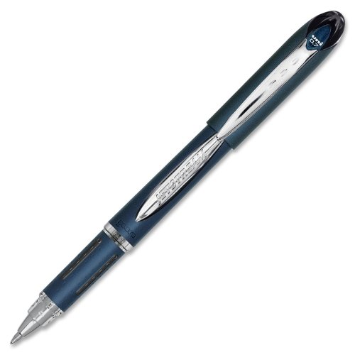 uni-ballJetstream Rollerball Pen - Fine Pen Point Type - 0.7 mm Pen Point Size - Black Ink - Blue Barrel - 1 Each