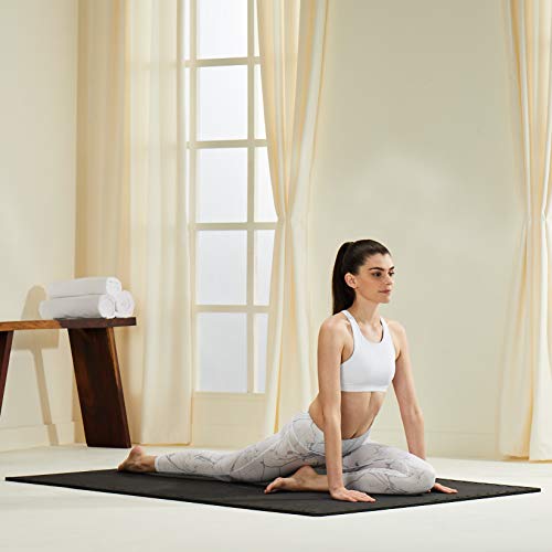 Image of Amazon Brand - Symactive 12mm Kids Interlocking Puzzle Exercise Mat with EVA Foam Interlocking Tiles (Set of 6, Each Tile Size 2 x 2 Ft, 12mm thickness, Black)