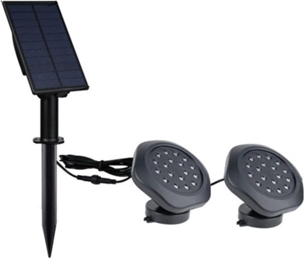 Solar Pool Lights Waterproof IP68 Underwater Pond Lights RGB Submersible Round LED Lamp for Aquarium Tank Garden Pool Fountain(2 in 1)