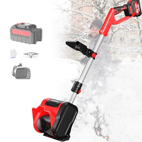Atwynd Spazzaneve Elettrico a Batteria, Pala da Neve con Motore Brushless da 20 V, Batteria da 4,0 Ah e Caricabatteria Rapido, per la Rimozione della Neve da Strade/Abitazioni/Marciapiedi