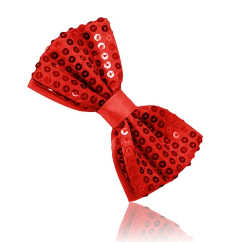 Image of Sequin Bow Ties for Men, Sparkling Mens Bow Tie for Prom Recital | 4.33 inch x 2.75 inch, Pre-tied Men's Bow Tie, Adjustable Strap, Shiny Sequin Surface, Assorted Versatile Hues, for Festival Party