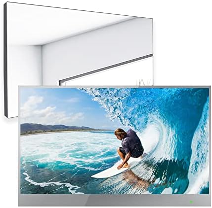 elecsung 22inch Smart Mirror Bathroom TV webOS System IP66 Waterproof with Integrated HDTV(ATSC) Tuner, Built-in Alexa, Speakers, Wi-Fi and Bluetooth