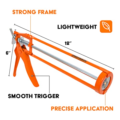 Caulk Gun For Silicone Caulk - Dripless Caulking Gun For Sealant And A Heavy Duty Caulking Tool For Construction And Home Improvement By Mantium #TOP1