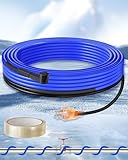 WILAWELS 18Ft Water Pipe Heating Cable, 5W Constant Power Self-Regulating Heating Cable, 5W/FT, IPX7 Waterproof, Auto-On/Off, for Metal and Plastic Water Pipes, Freeze Protection, 120V U18HC06