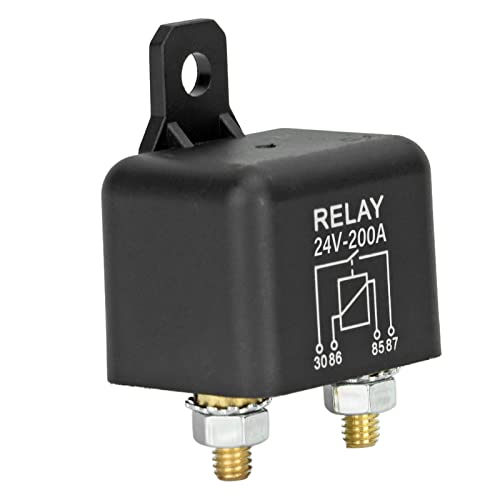 Relé de Partida de Carro 24V 200A, relé de Partida de Veículo de Bobina de Latão de 4 Pinos Normalme