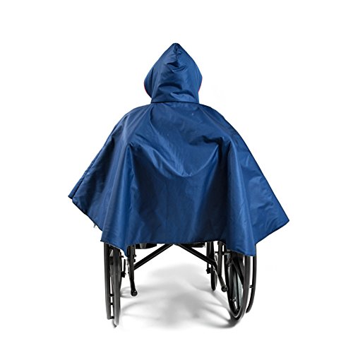 Careactive Wheelchair Winter Poncho, Navy - Thumbnail 3